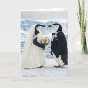 Penguin Wedding on an Arctic Glacier Card