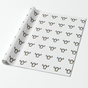 Penguin Weightlifting Wrapping Paper