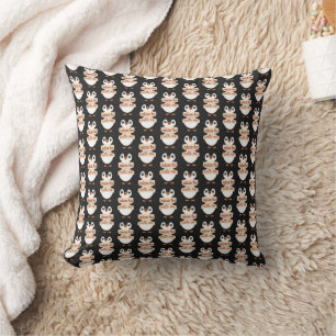 Penguin Welcome Sign: nice to meet with me Throw Pillow