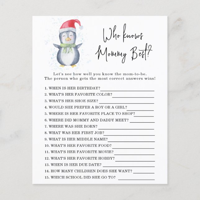 Penguin - Who knows mommy best (Front)