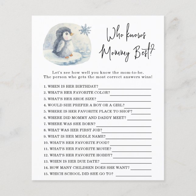Penguin - Who knows mommy best (Front)