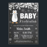 Penguin Winter Baby Shower Chalkboard Invitation<br><div class="desc">Penguin Winter Baby Shower Invitation. Baby its cold outside Baby Shower Invitation. White Snowflake. Baby its cold outside Baby Shower invitation. Boy or Girl Baby Shower Invitation. Winter Holiday Baby Shower Invite. Chalkboard Background. Black and White. For further customization, please click the "Customize it" button and use our design tool...</div>