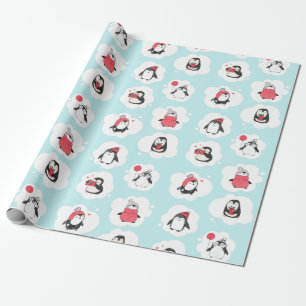 Penguin Winter Holiday Wrapping Paper