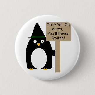 Penguin Witch 2 Inch Round Button
