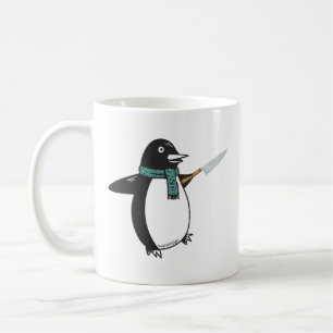 Penguin with a Knife T-Shirt Coffee Mug