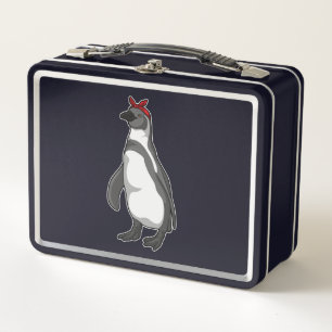 Penguin with Bandana Metal Lunch Box