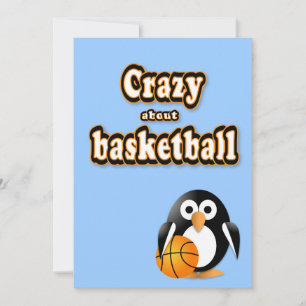 Penguin with basket-ball
