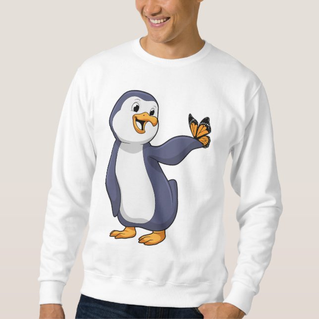 Penguin with Butterfly Sweatshirt (Front)