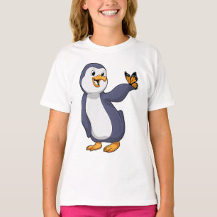 Penguin with Butterfly T-Shirt