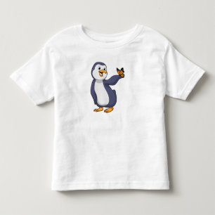 Penguin with Butterfly Toddler T-shirt