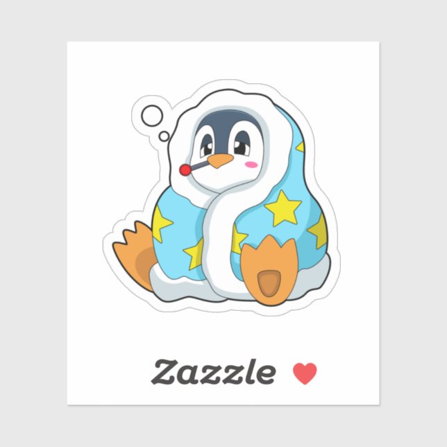 Penguin with Clinical thermometer (Sheet)