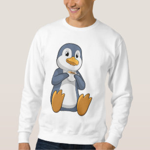 Penguin with Coffee Cup Sweatshirt