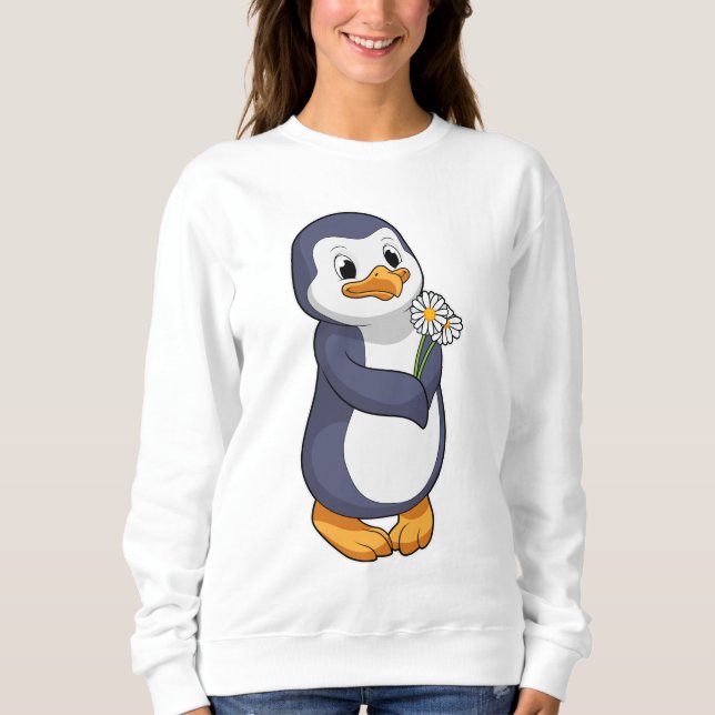 Penguin with Daisy Sweatshirt (Front)