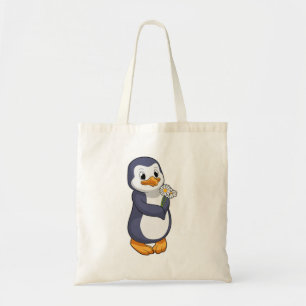 Penguin with Daisy Tote Bag