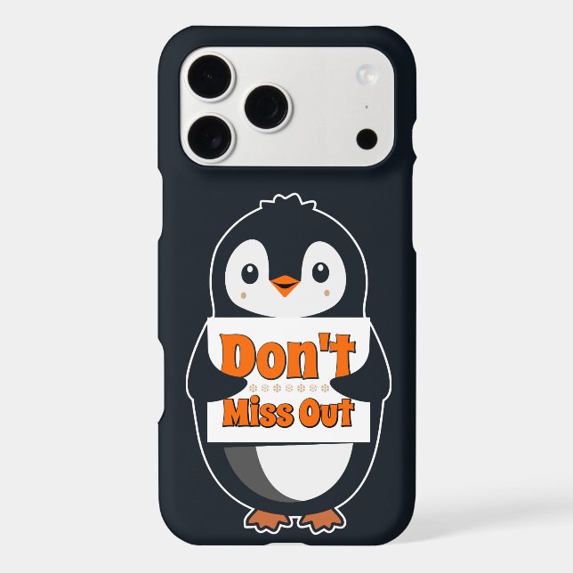 Penguin with Don't Miss Out Sign (Back)