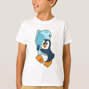 Penguin with Fish T-Shirt