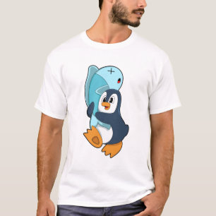 Penguin with Fish T-Shirt