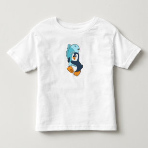 Penguin with Fish Toddler T-shirt
