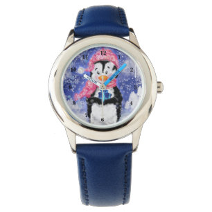 Penguin with Gift Christmas Watch