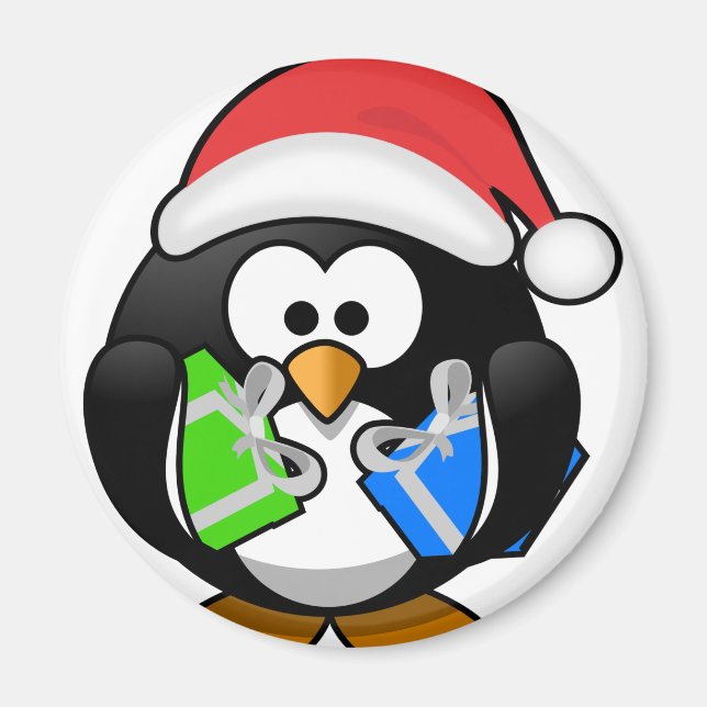 Penguin with Gifts Magnet (Front)