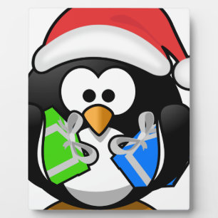 Penguin with Gifts Plaque