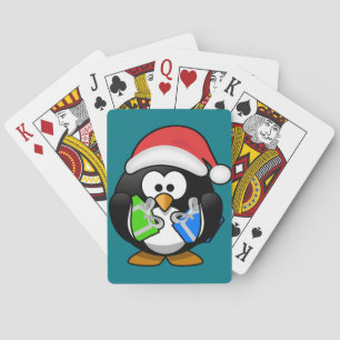 Penguin with Gifts Playing Cards
