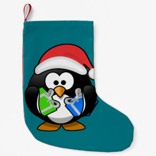 Penguin with Gifts Small Christmas Stocking