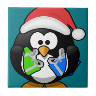 Penguin with Gifts Tile
