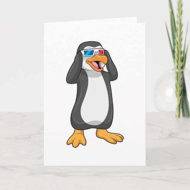 Penguin with Glasses Card (Front)