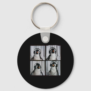 Penguin With Headphones Autism Sensory Zoo Penguin Keychain