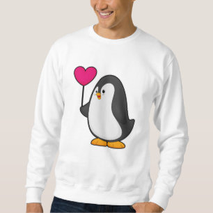 Penguin with Heart Balloon Sweatshirt