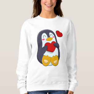 Penguin with Heart Sweatshirt