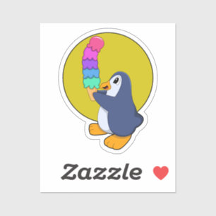 Penguin with Ice cream