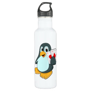 Penguin with Poker cards 710 Ml Water Bottle