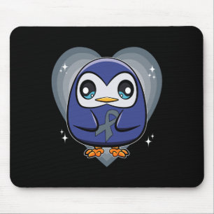 Penguin With Ribbon World Dyslexia Awareness  Mouse Pad