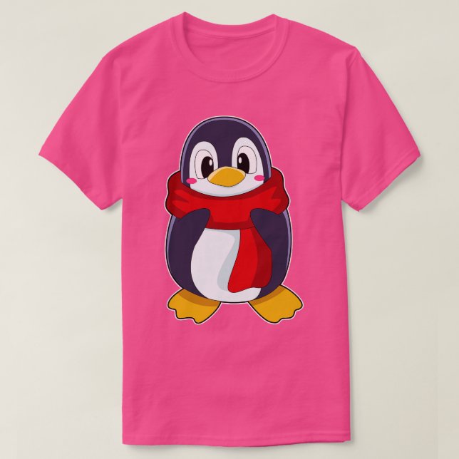Penguin with Scarf 3 T-Shirt (Design Front)