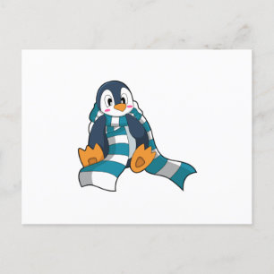 Penguin with Scarf Postcard