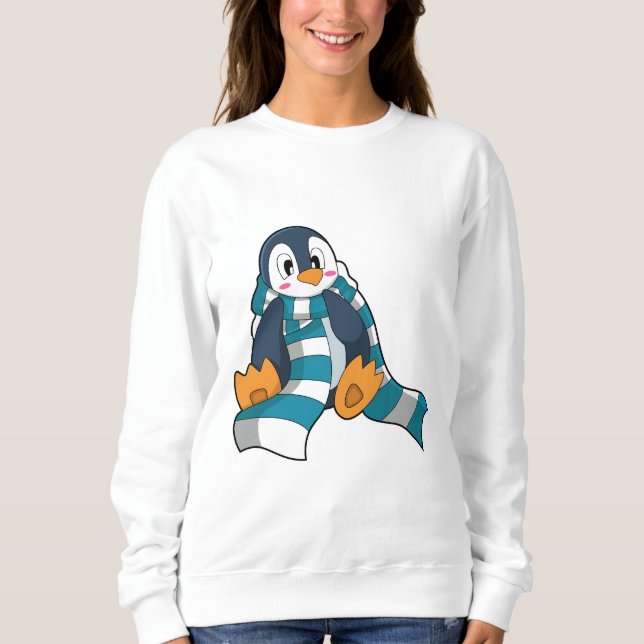 Penguin with Scarf Sweatshirt (Front)