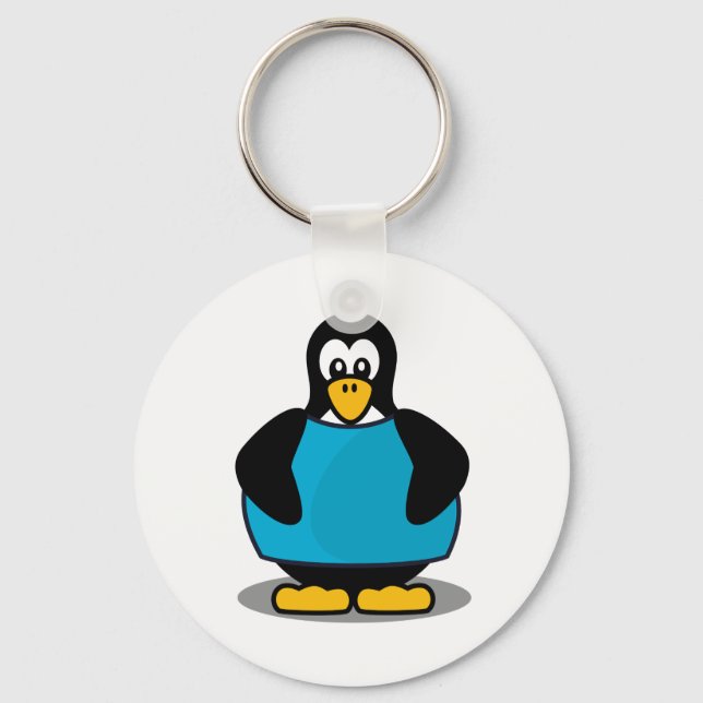 Penguin with shirt keychain (Front)