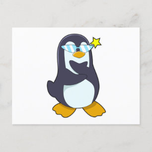 Penguin with Sunglasses Postcard