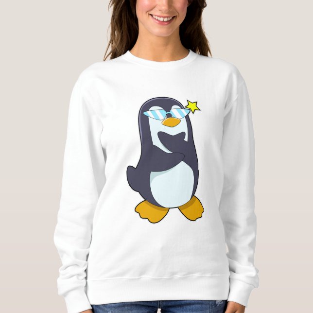 Penguin with Sunglasses Sweatshirt (Front)