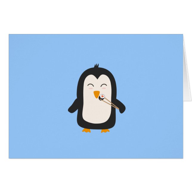 Penguin with sushi (Front Horizontal)