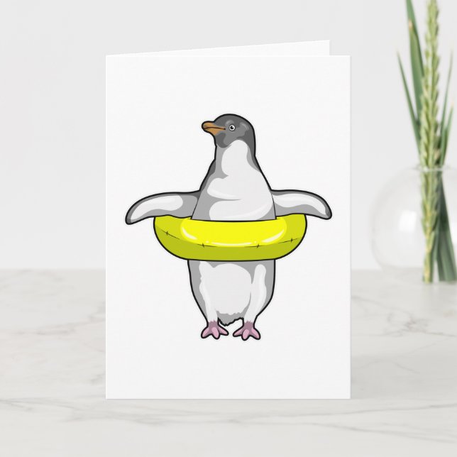 Penguin with Swim ring Card (Front)