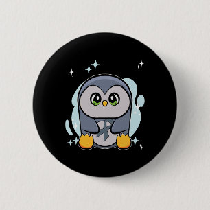 Penguin World Dyslexia Awareness  2 Inch Round Button