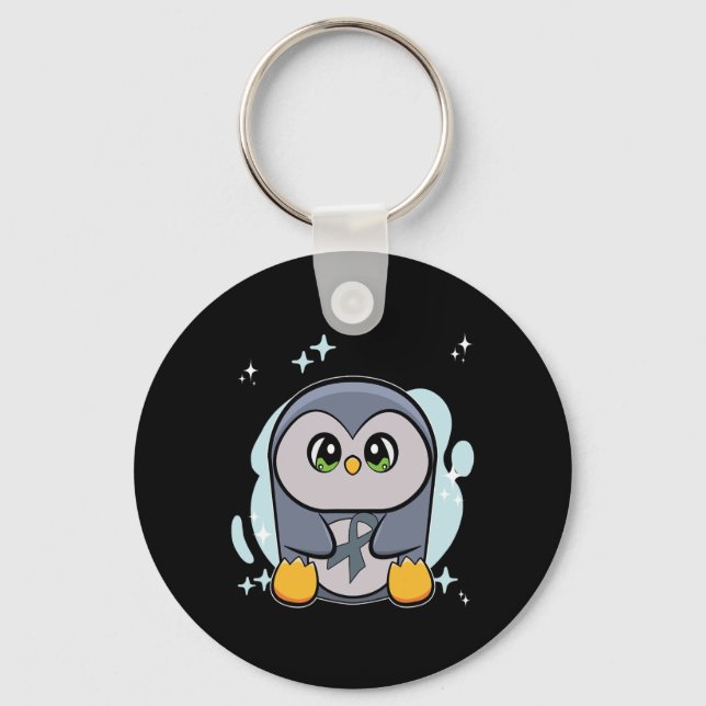 Penguin World Dyslexia Awareness  Keychain (Front)
