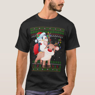 Penguin Xmas Sweater Style Ugly Santa Penguin Chri