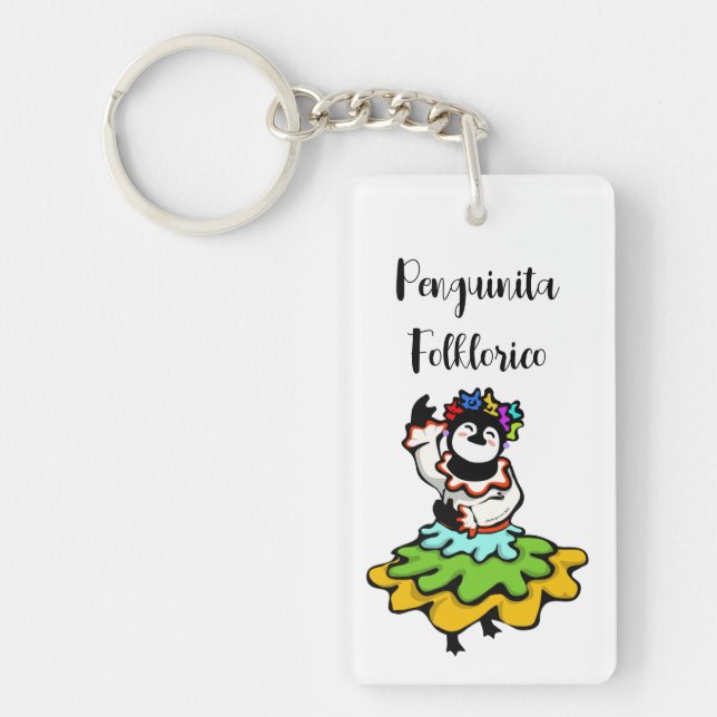 Penguinita Folklorico Dancer Keychain (Front)