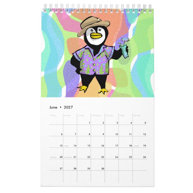 Penguins 365 calendar (Jun 2027)