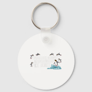 Penguins Against Authoritarian Ice Holes Keychain