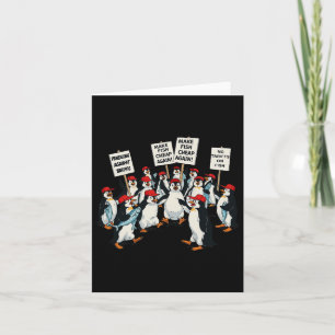 Penguins Against Tariff Funny Penguin Anti-tariff Card